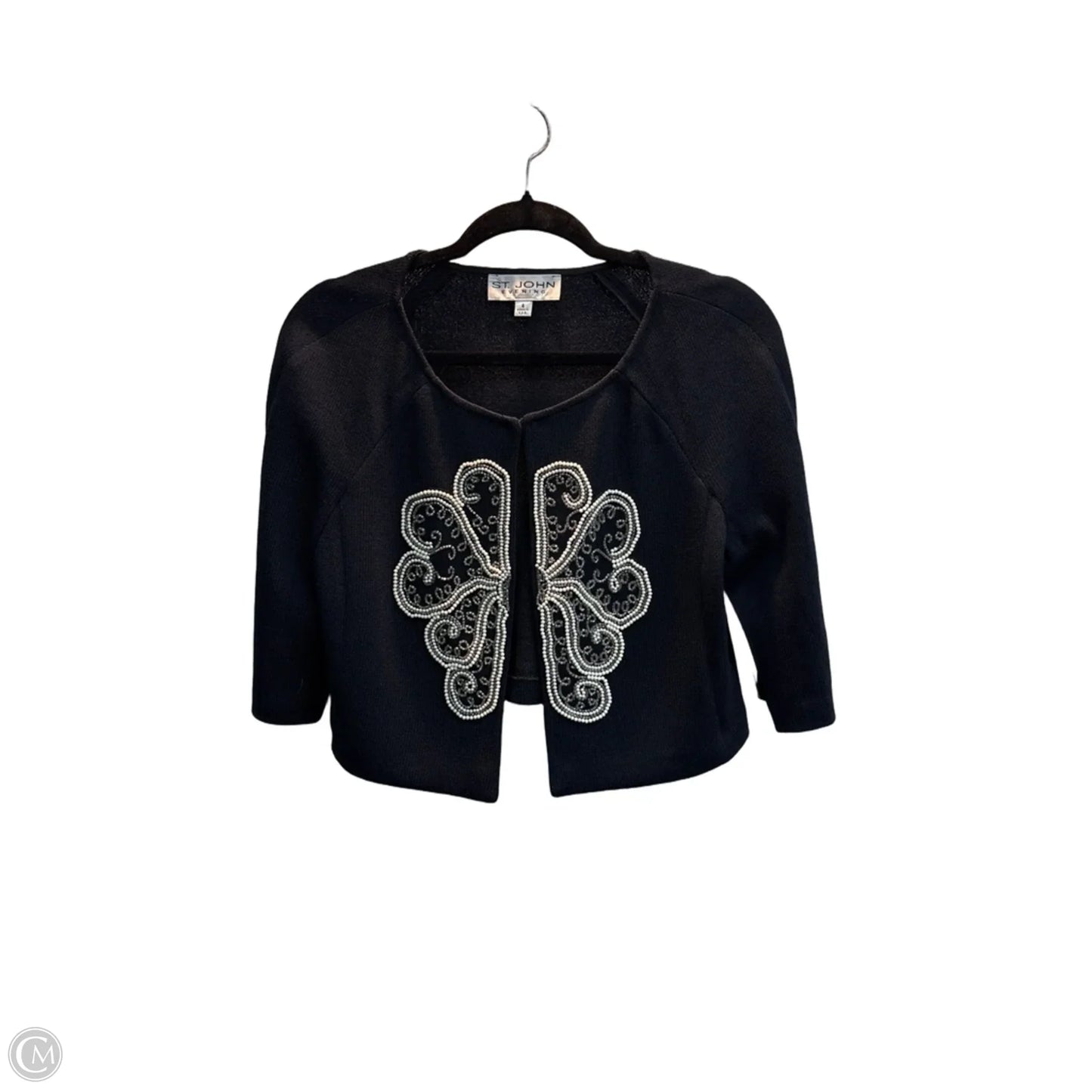 Cardigan Luxury Designer By St John Collection In Black, Size: S