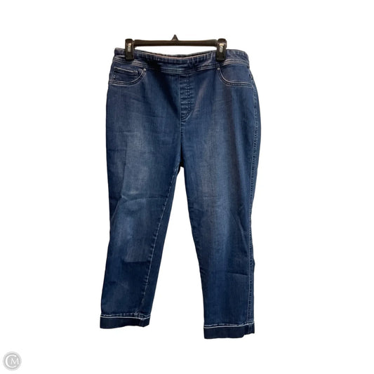 Jeans Straight By Chicos In Blue Denim, Size: 12