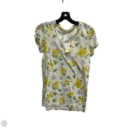 Top Short Sleeve By Anthropologie In Yellow, Size: Xs