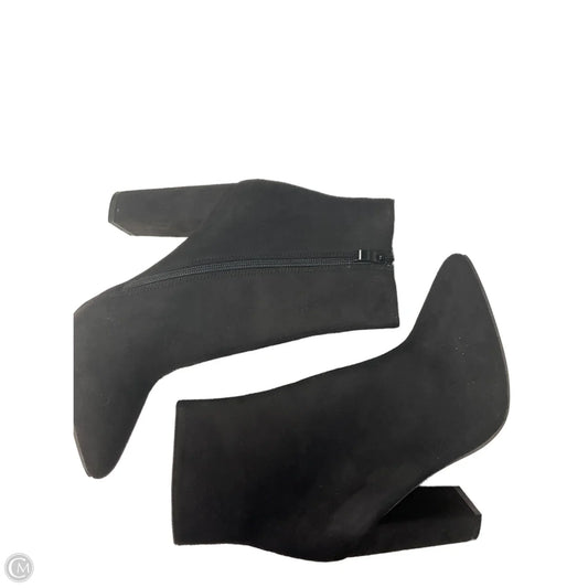 Boots Ankle Heels By Clothes Mentor In Black, Size: 10.5