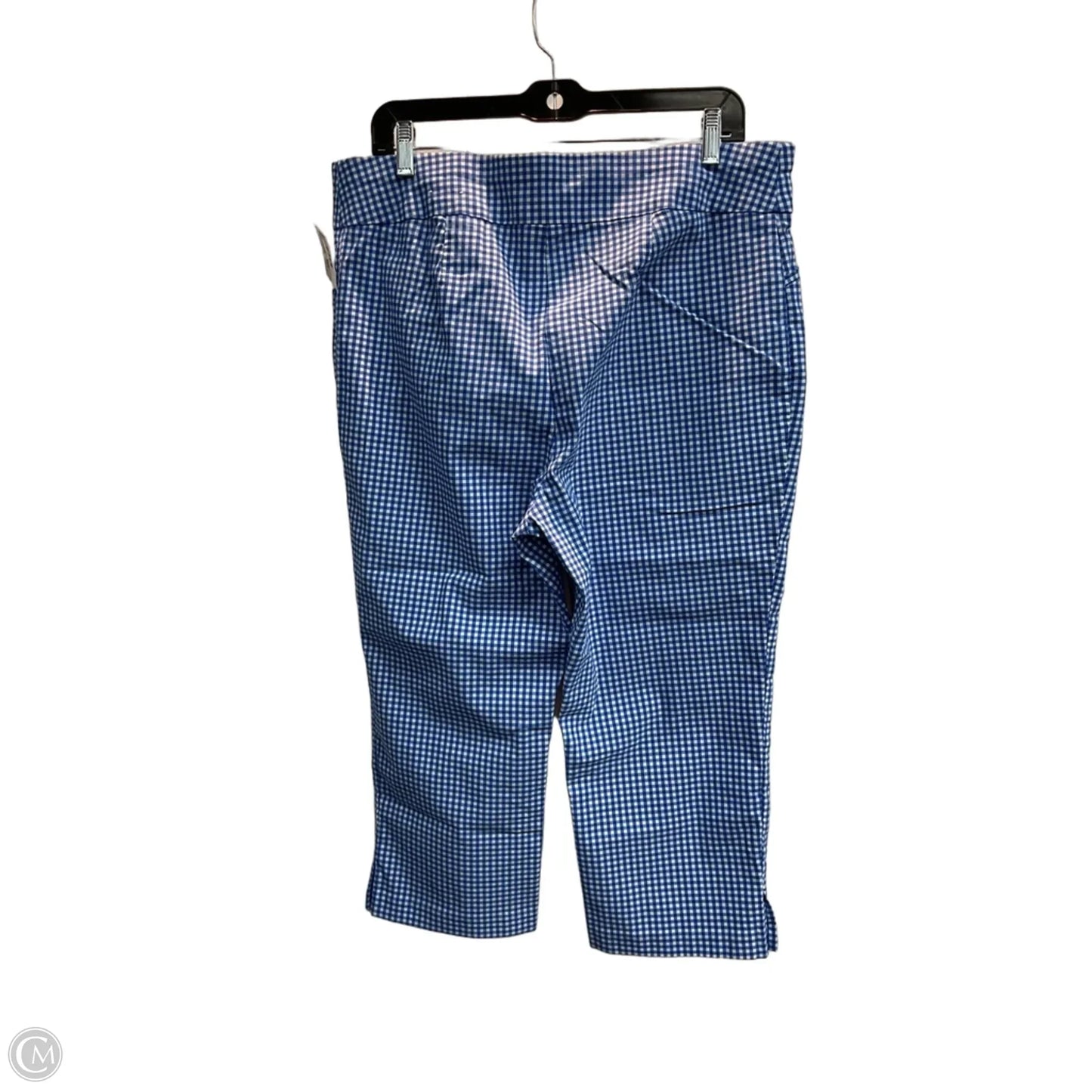 Pants Cropped By Chicos In Checkered Pattern, Size: L