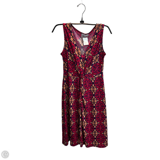 Dress Casual Midi By Leota In Red & Tan, Size: S