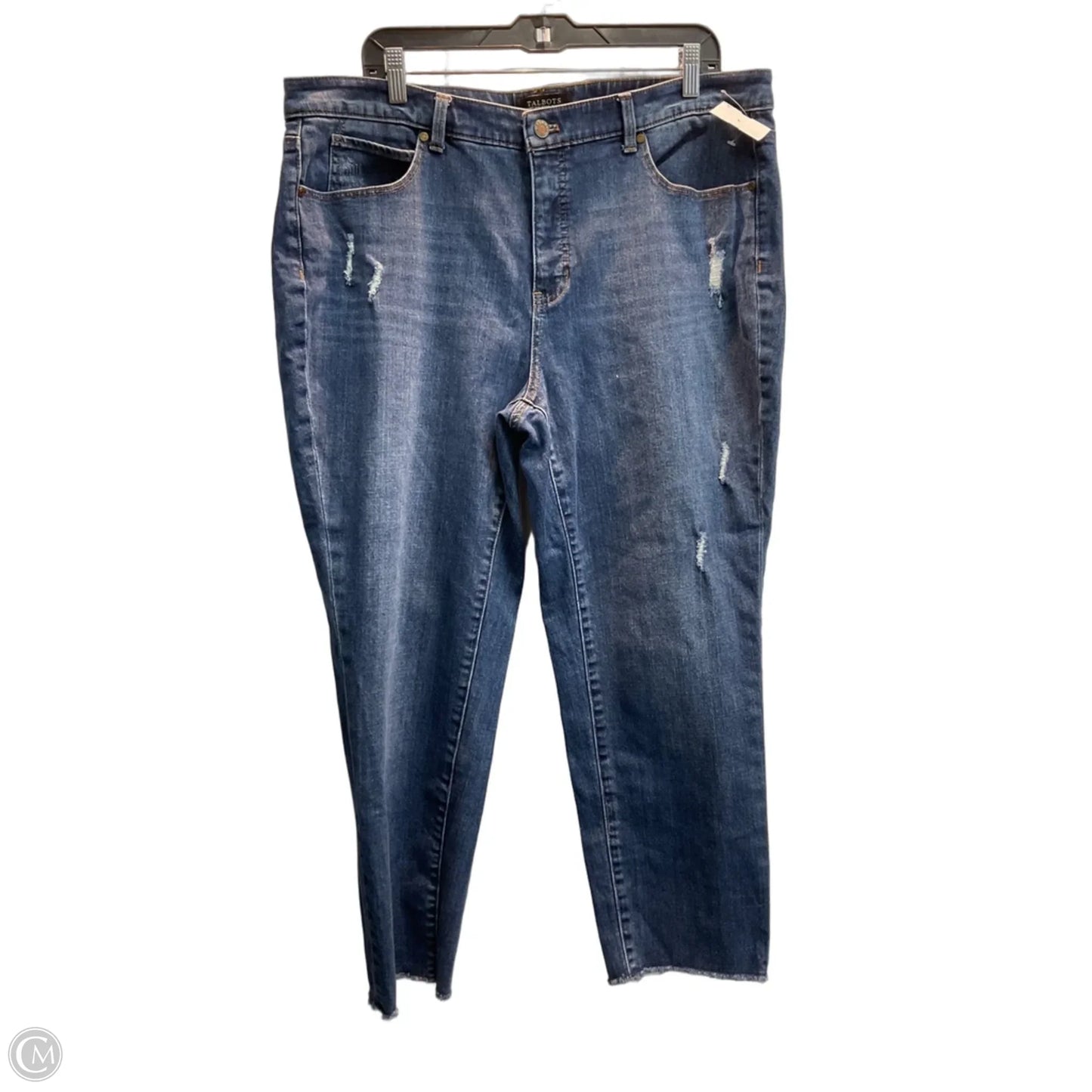 Jeans Cropped By Talbots In Blue Denim, Size: 16
