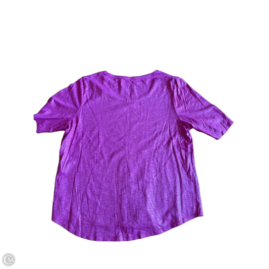 Top Short Sleeve By Chicos In Pink, Size: L
