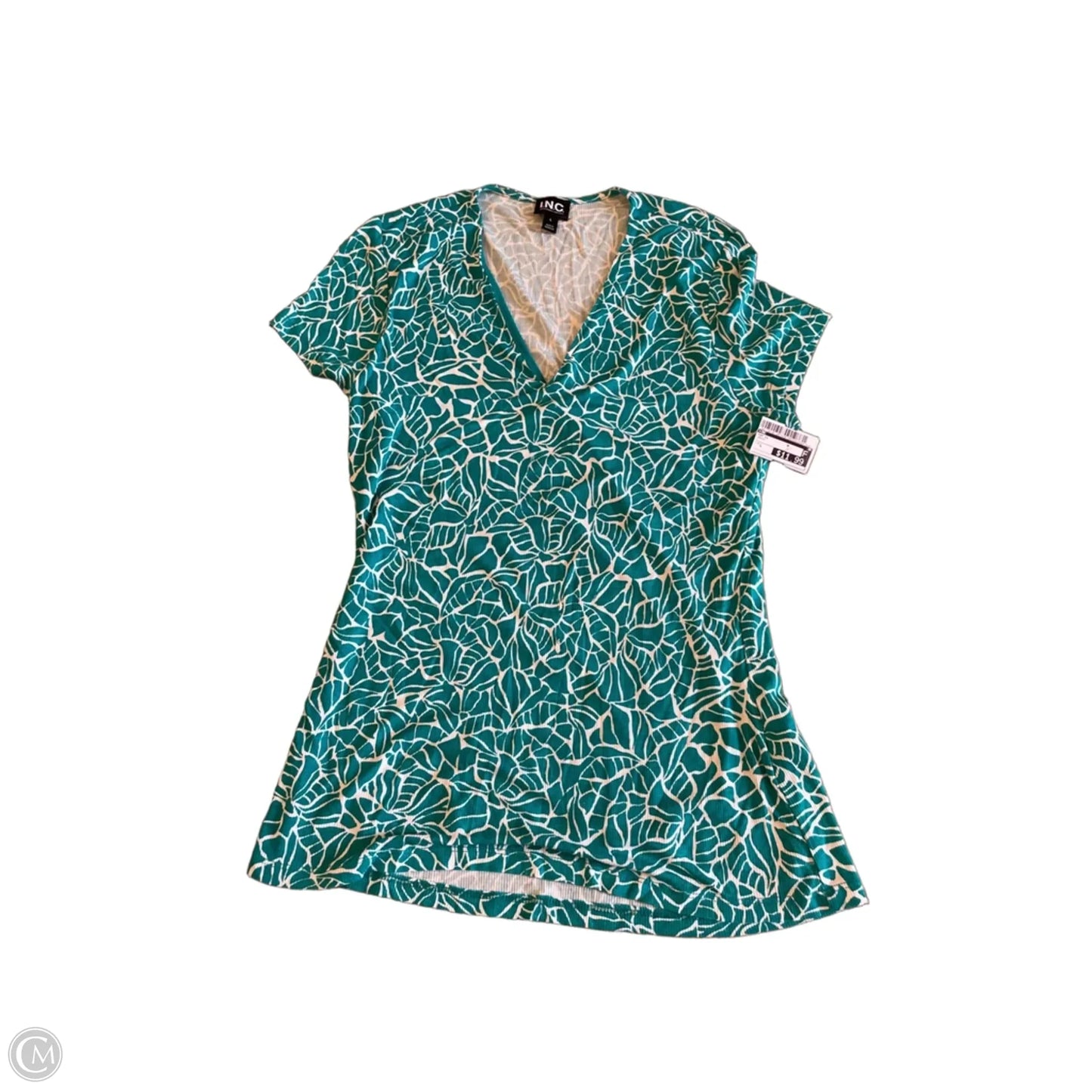 Top Short Sleeve By Inc In Green, Size: L