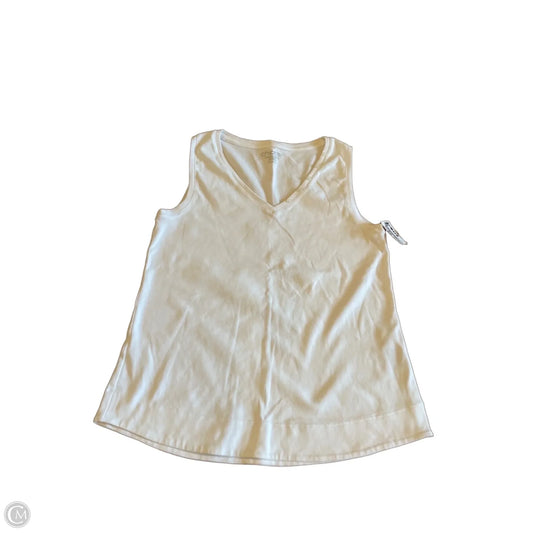 Top Sleeveless By Chicos In White, Size: M