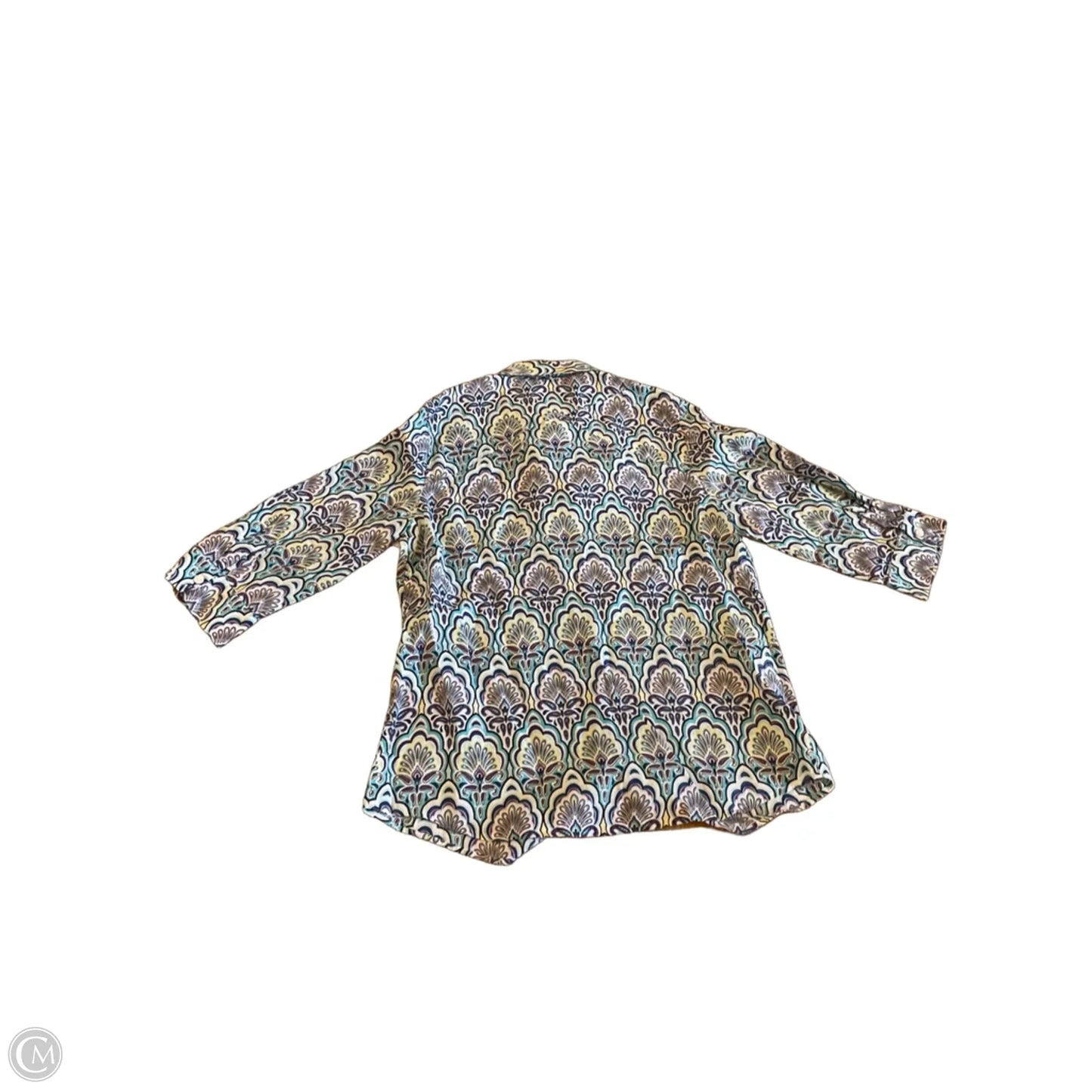 Top 3/4 Sleeve By Chicos In Paisley Print, Size: M
