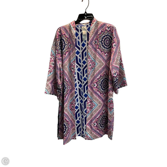 Cardigan By Chicos In Paisley Print, Size: L
