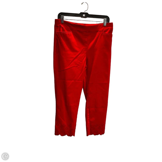 Pants Cropped By Chicos In Red, Size: M