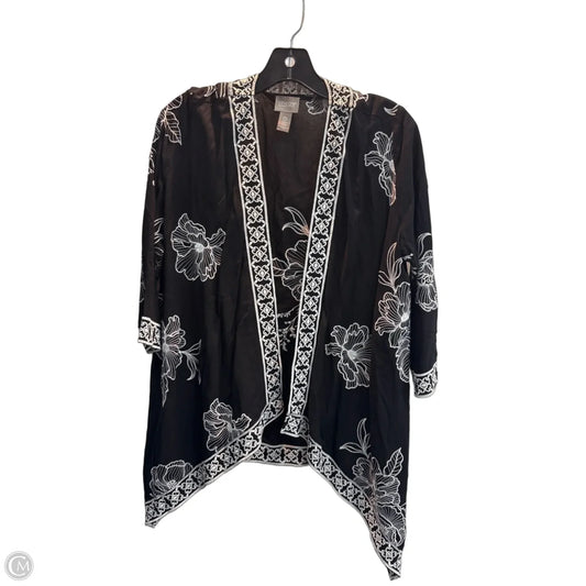 Shawl By Chicos In Black & White, Size: Xs
