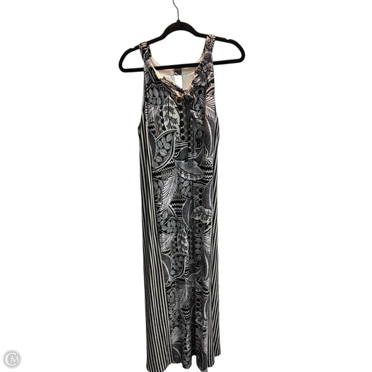 Dress Casual Maxi By Chicos In Black & White, Size: Xl