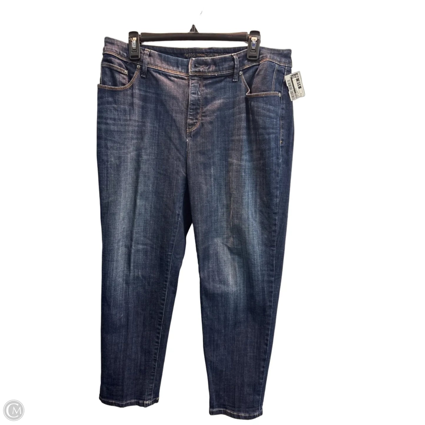 Jeans Cropped By Chicos In Blue Denim, Size: M