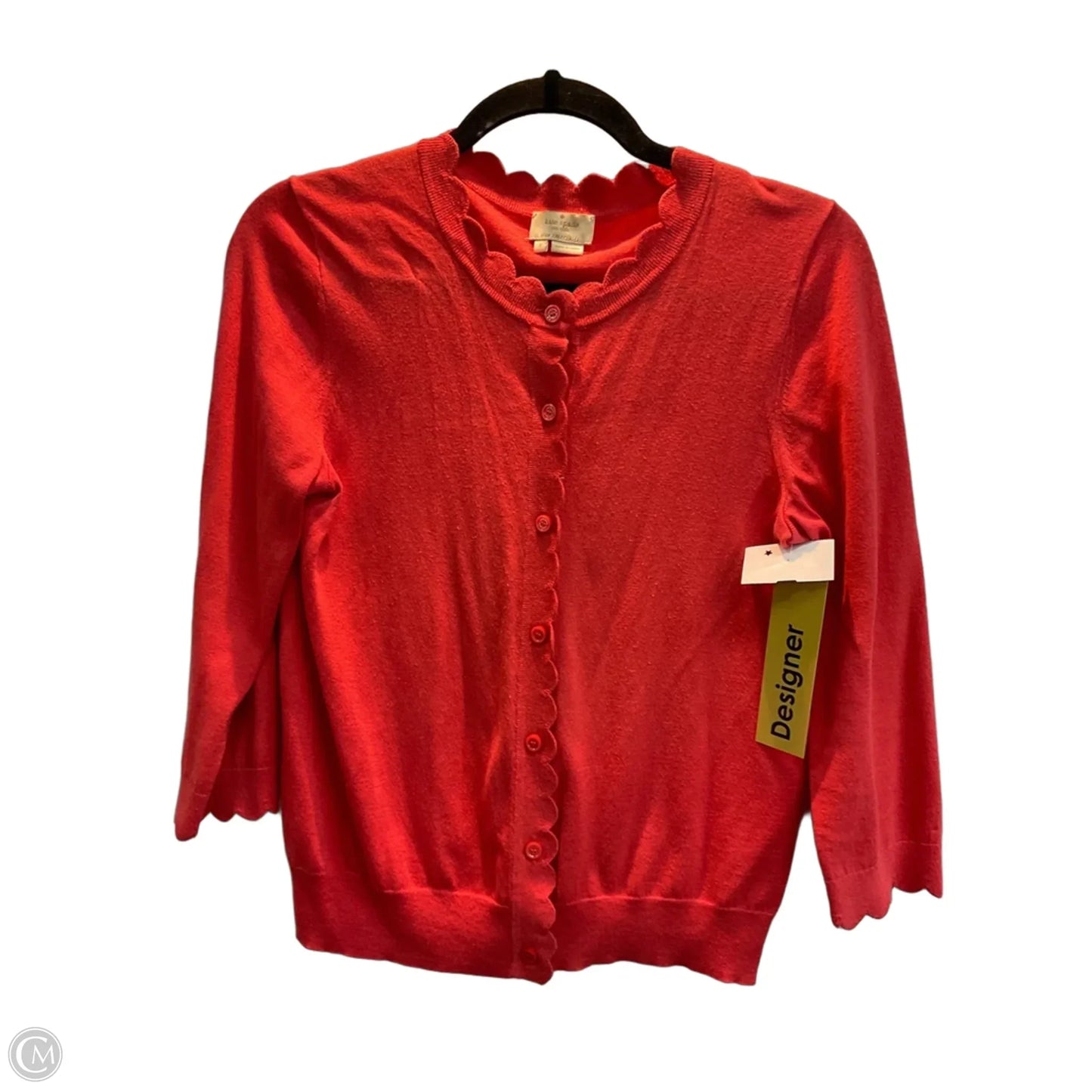 Cardigan Designer By Kate Spade In Orange, Size: S