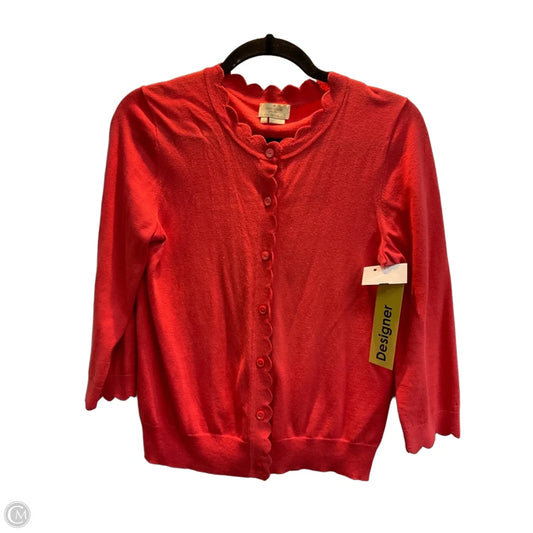 Cardigan Designer By Kate Spade In Orange, Size: S