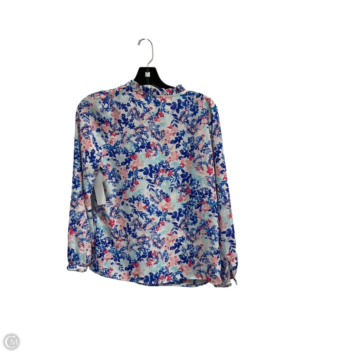 Blouse Long Sleeve By Talbots In Floral Print, Size: 0p