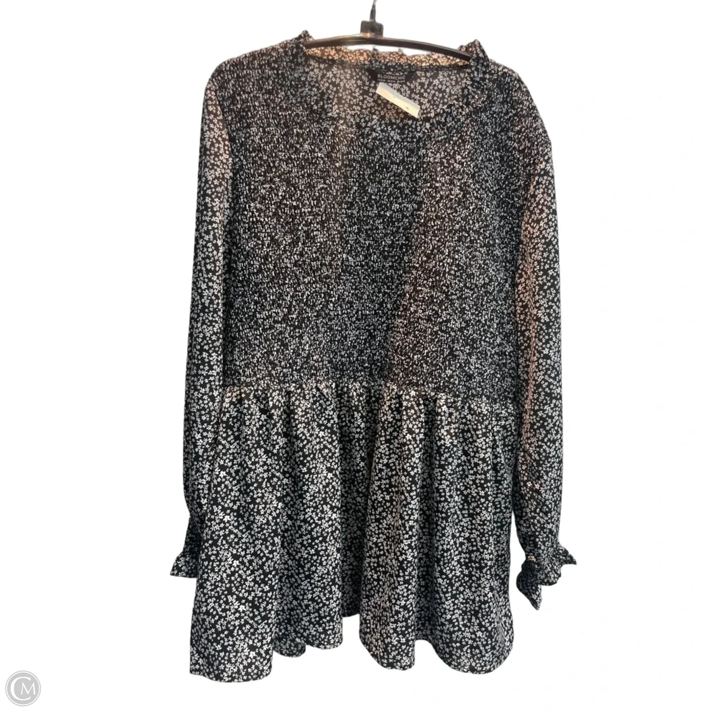 Blouse Long Sleeve By Bloomchic In Black, Size: Xxl