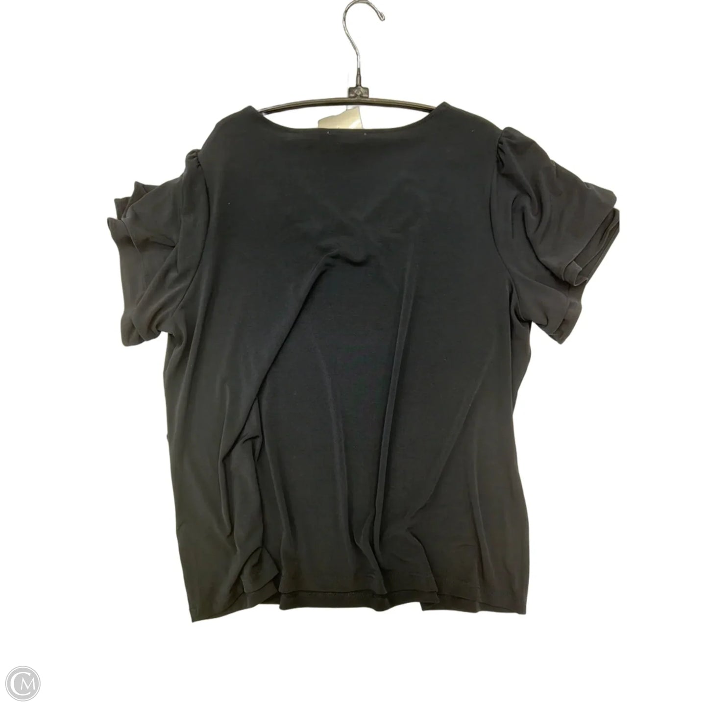 Top Short Sleeve By Calvin Klein In Black, Size: 1x