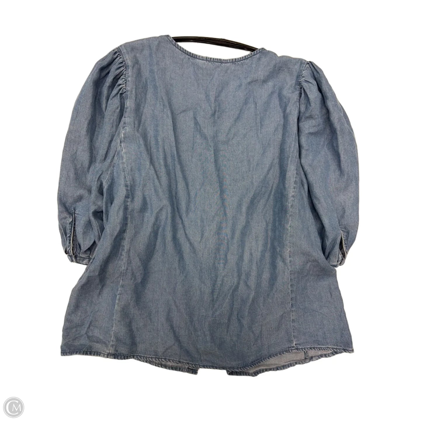 Blouse 3/4 Sleeve By Velvet Heart In Blue, Size: Xl