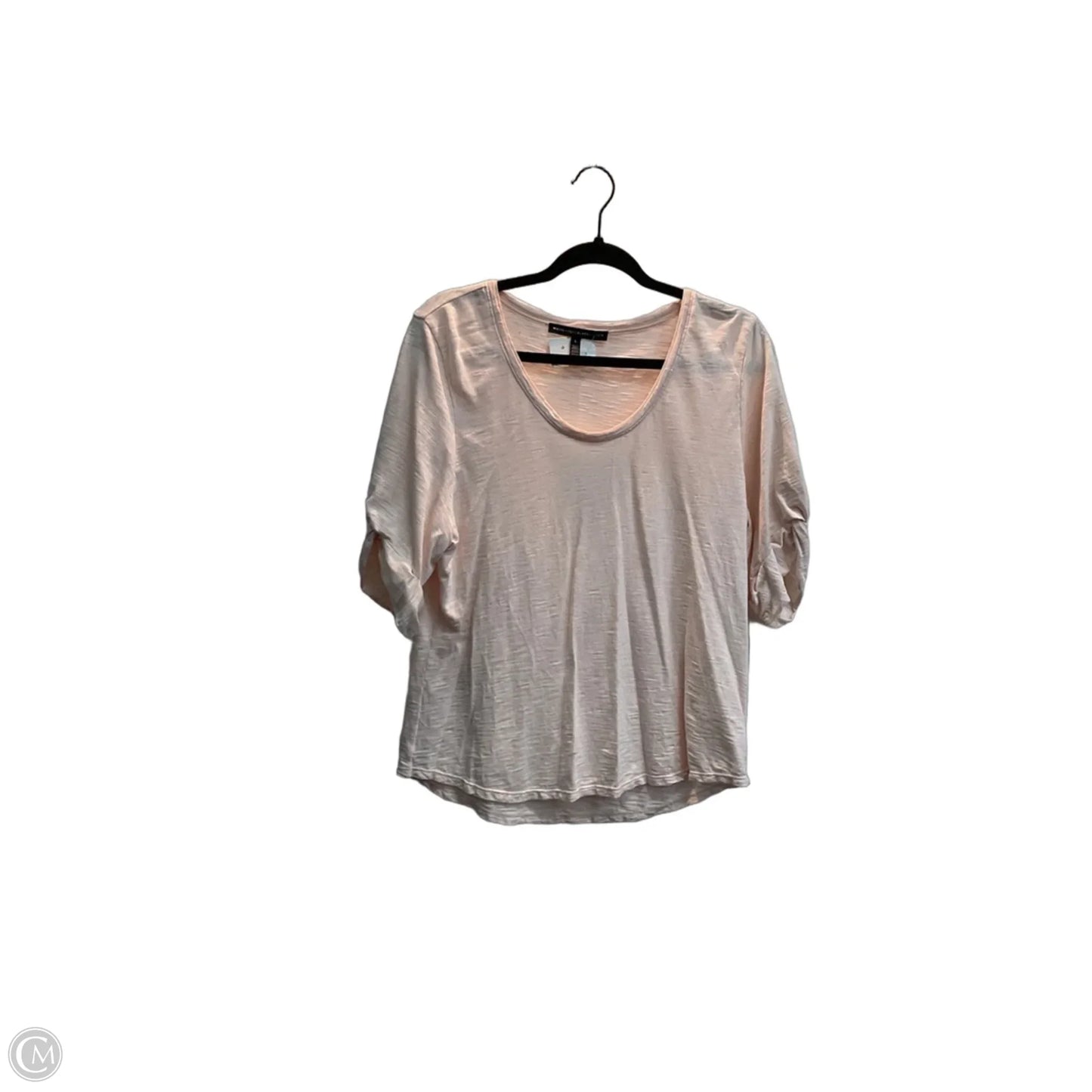 Top Short Sleeve By White House Black Market In Pink, Size: L