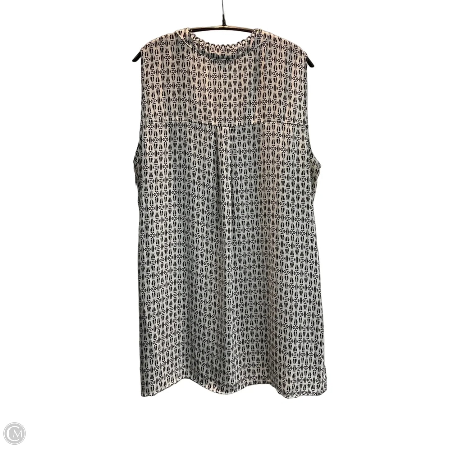 Top Sleeveless By Dr2 In Black & Cream, Size: Xl
