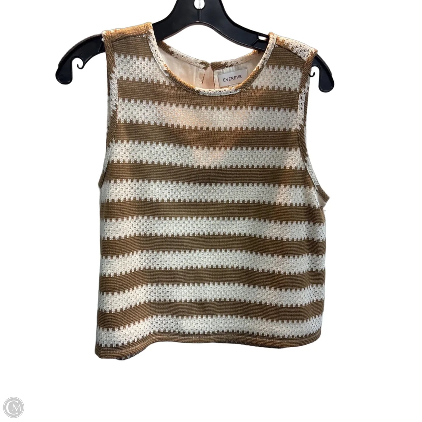 Top Sleeveless By Evereve In Striped Pattern, Size: M