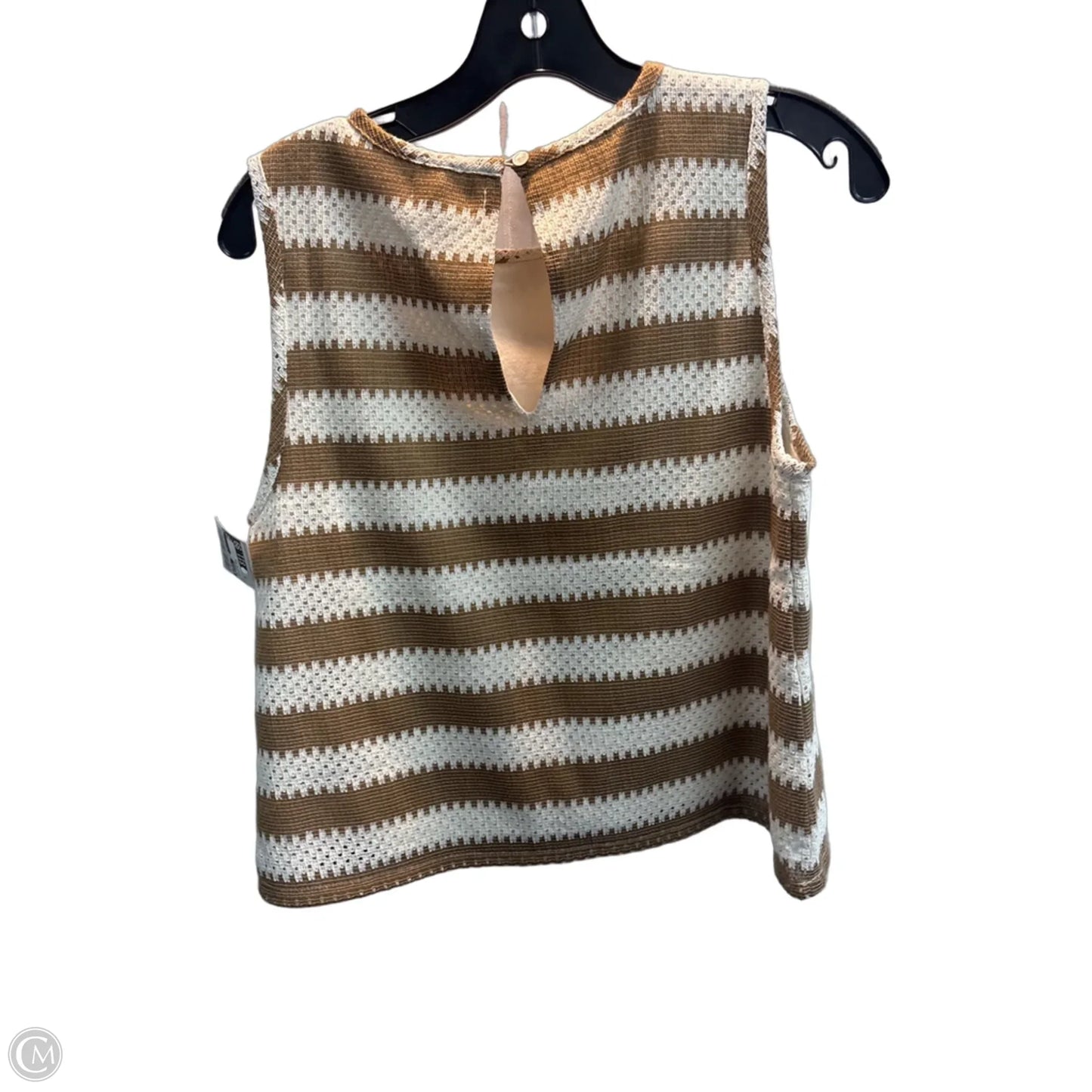 Top Sleeveless By Evereve In Striped Pattern, Size: M