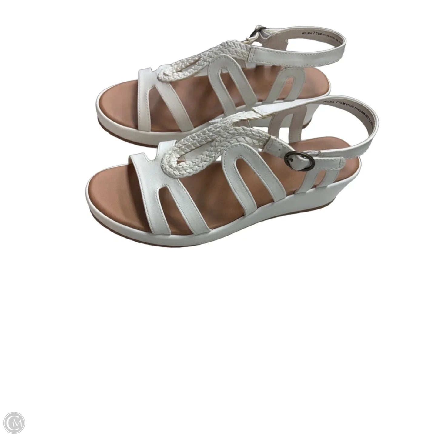 Sandals Heels Block By Bare Traps In White, Size: 7.5