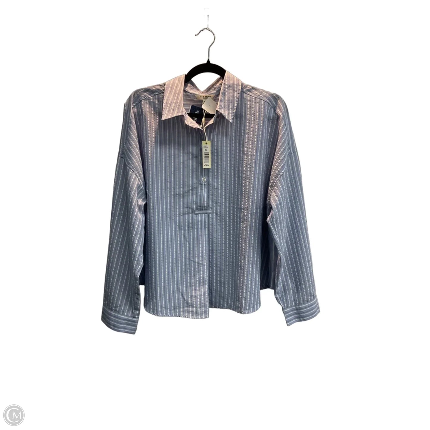 Blouse Long Sleeve By Max Studio In Striped Pattern, Size: Xl