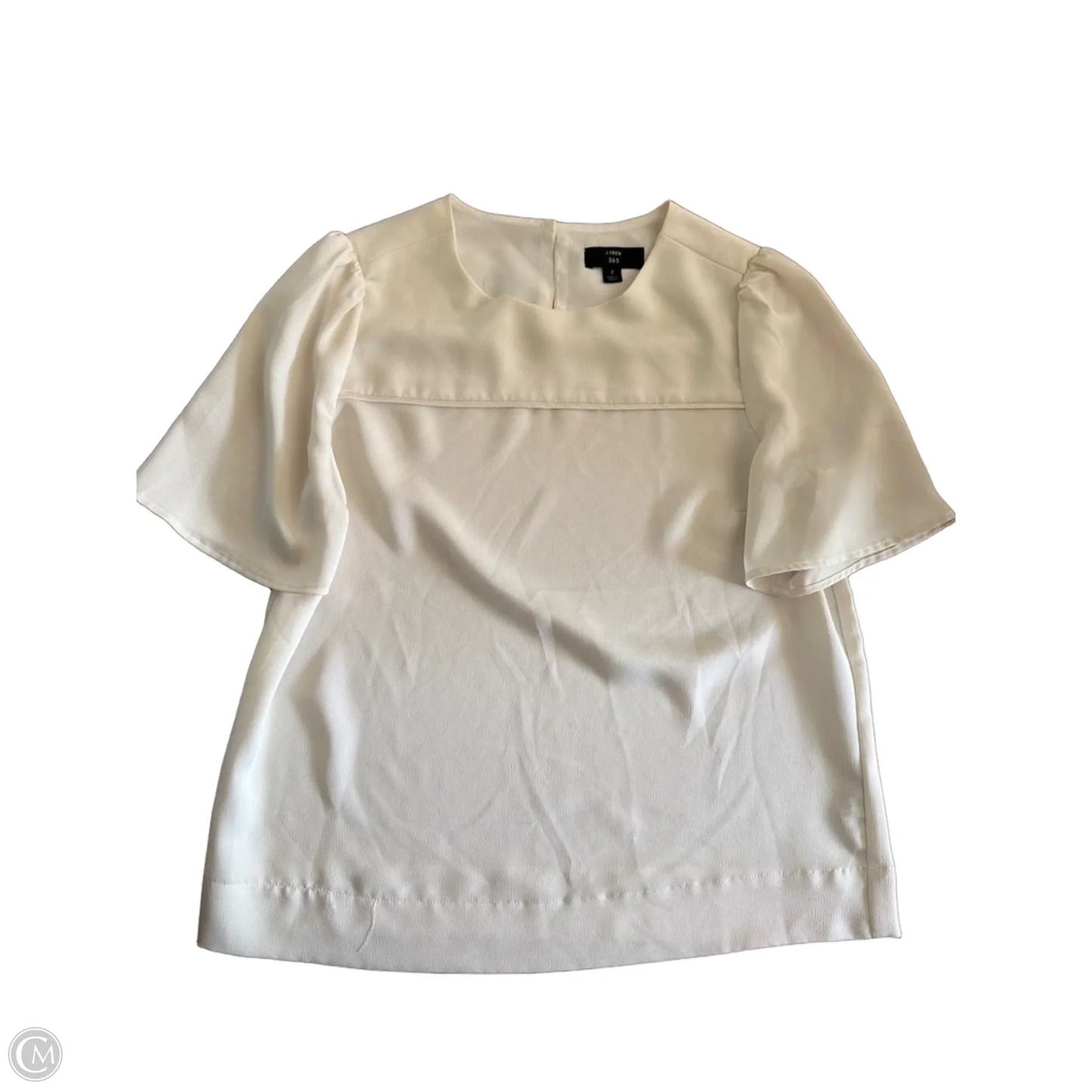 Top Short Sleeve By J. Crew In Cream, Size: 2