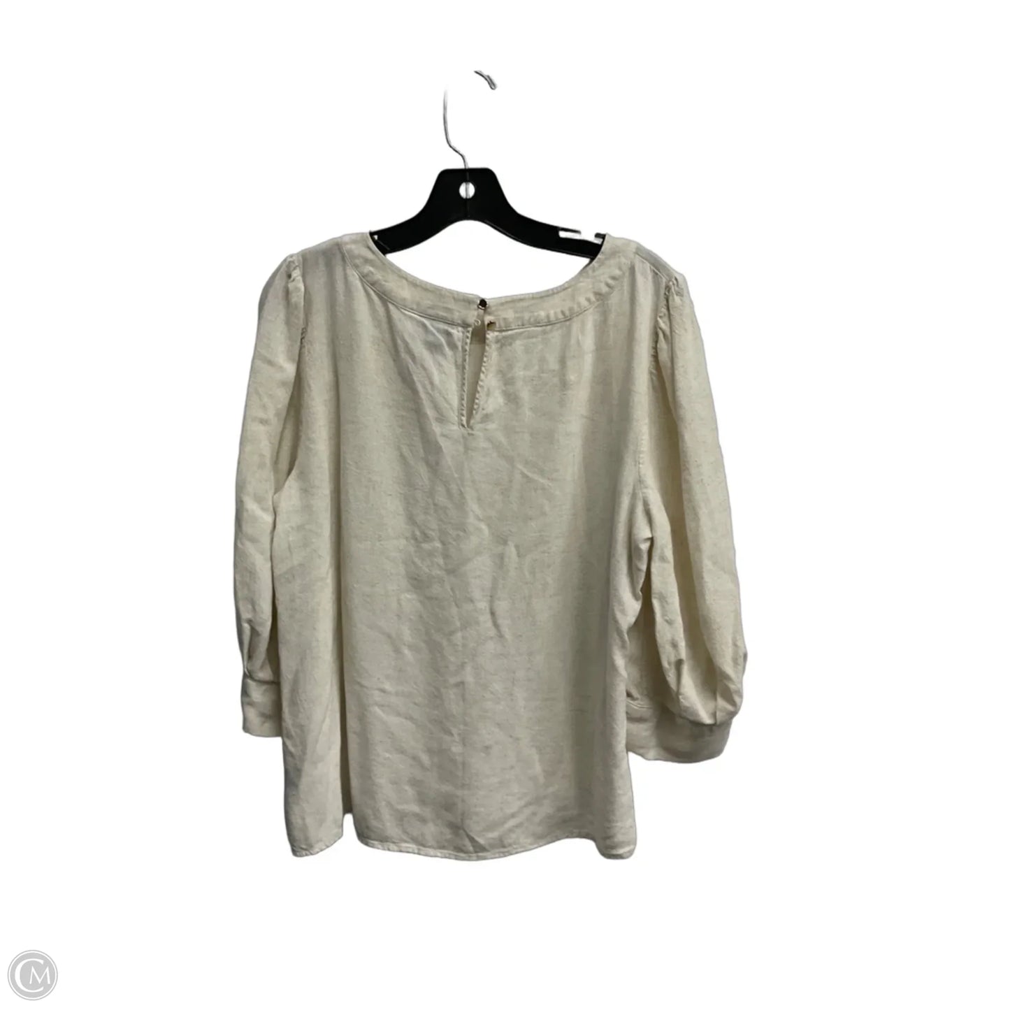 Top 3/4 Sleeve By Worthington In Tan, Size: L
