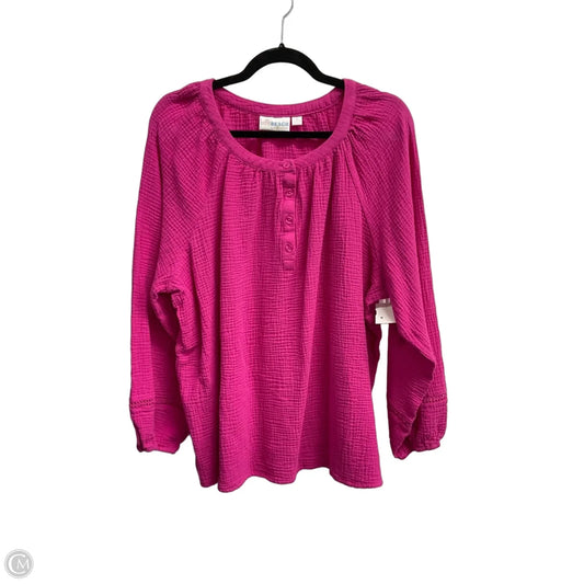 Top 3/4 Sleeve Basic By Belle By Kim Gravel In Multi-colored, Size: 2x