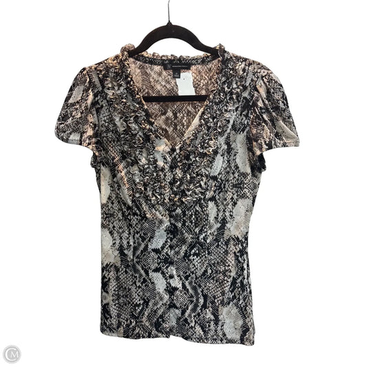 Top Short Sleeve By Inc In Animal Print, Size: M