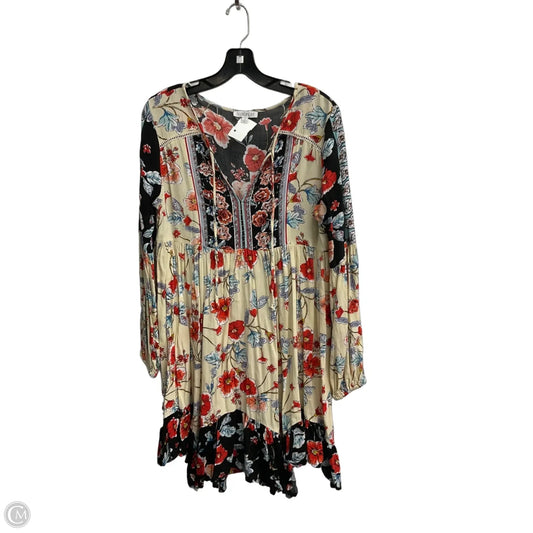 Dress Casual Midi By Patrons Of Peace In Floral Print, Size: S