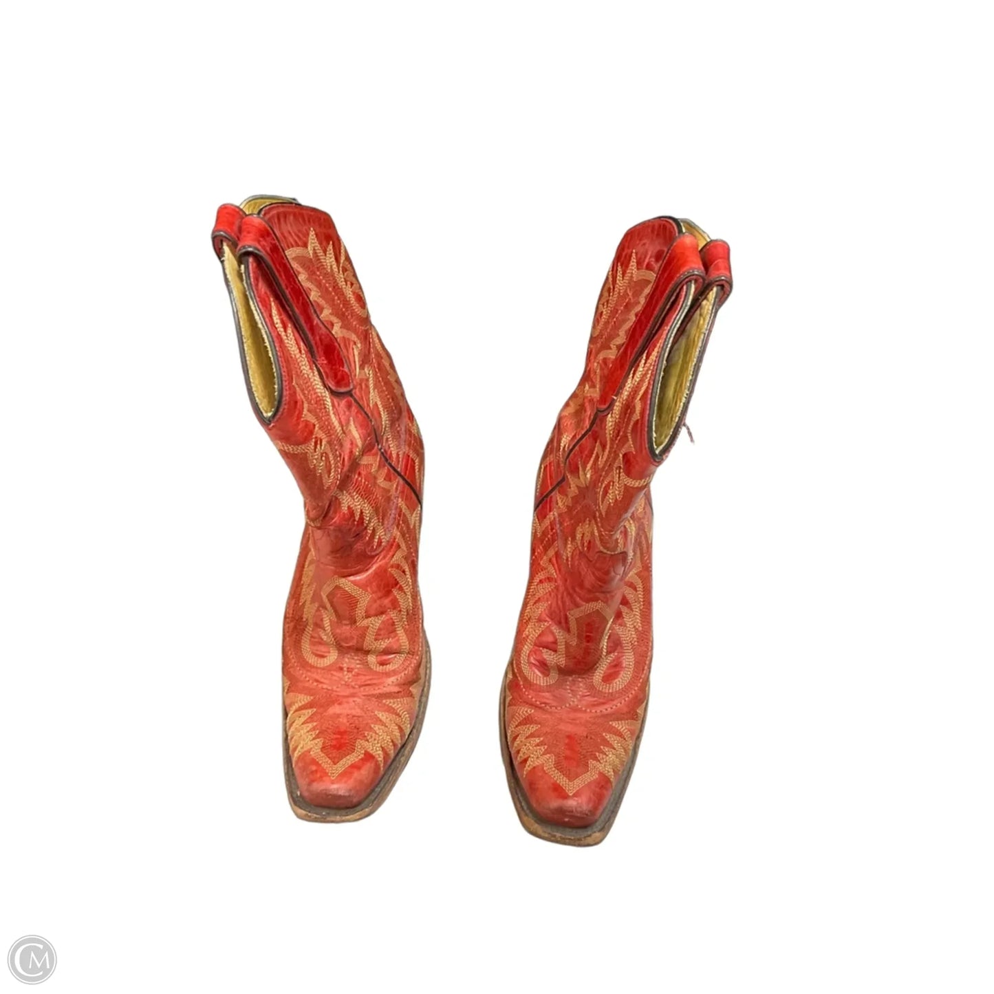 Boots Ankle Flats By Corral In Red, Size: 7
