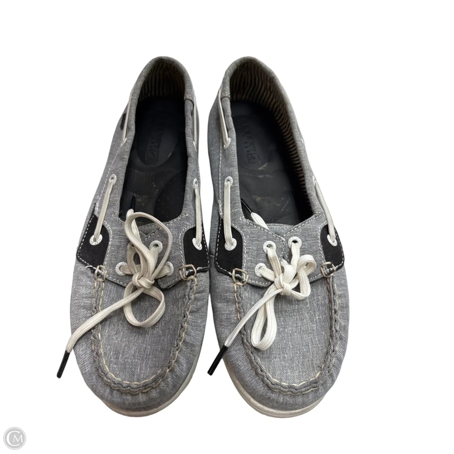 Shoes Flats By Sperry In Black & Grey, Size: 7.5