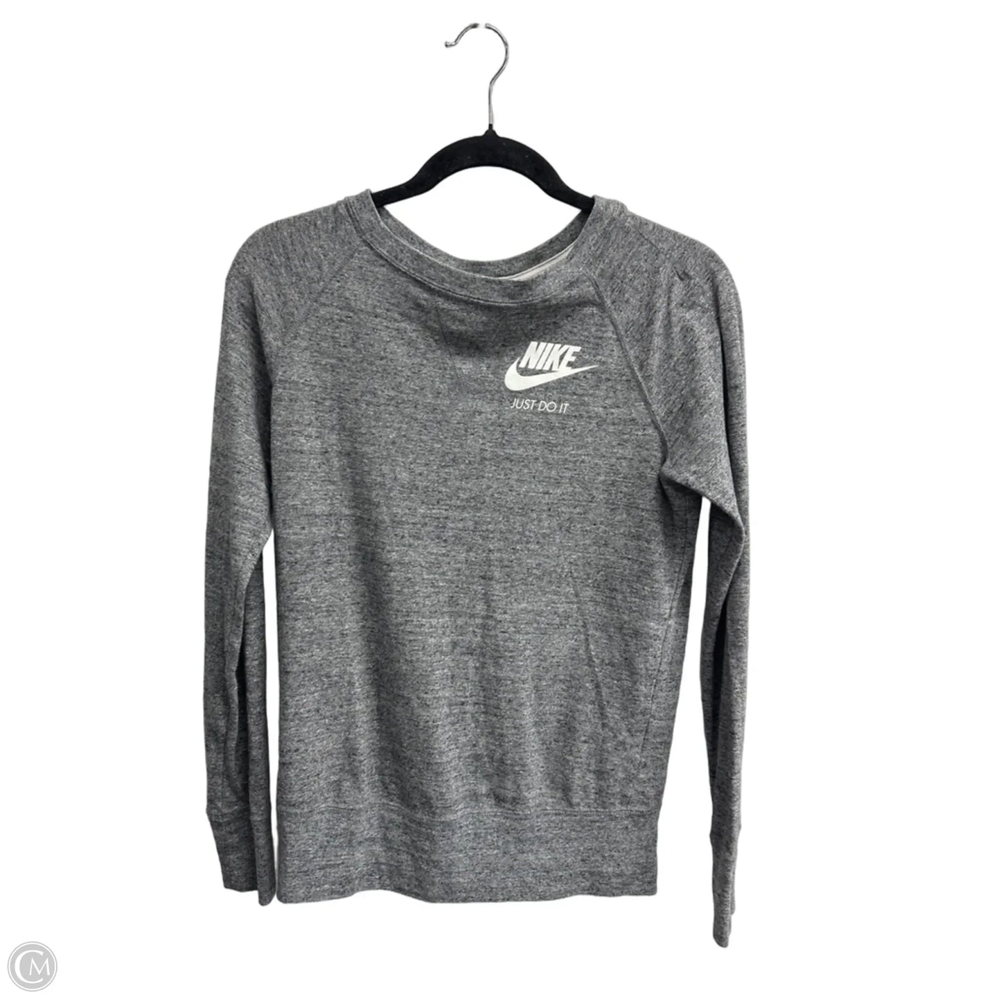 Athletic Top Long Sleeve Crewneck By Nike In Grey, Size: Xs
