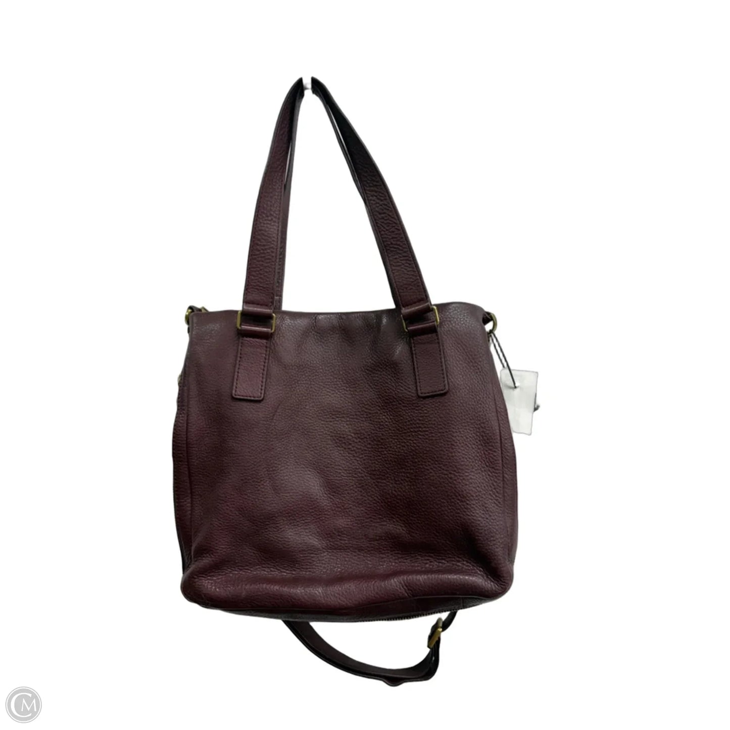 Handbag Leather By Fossil, Size: Medium