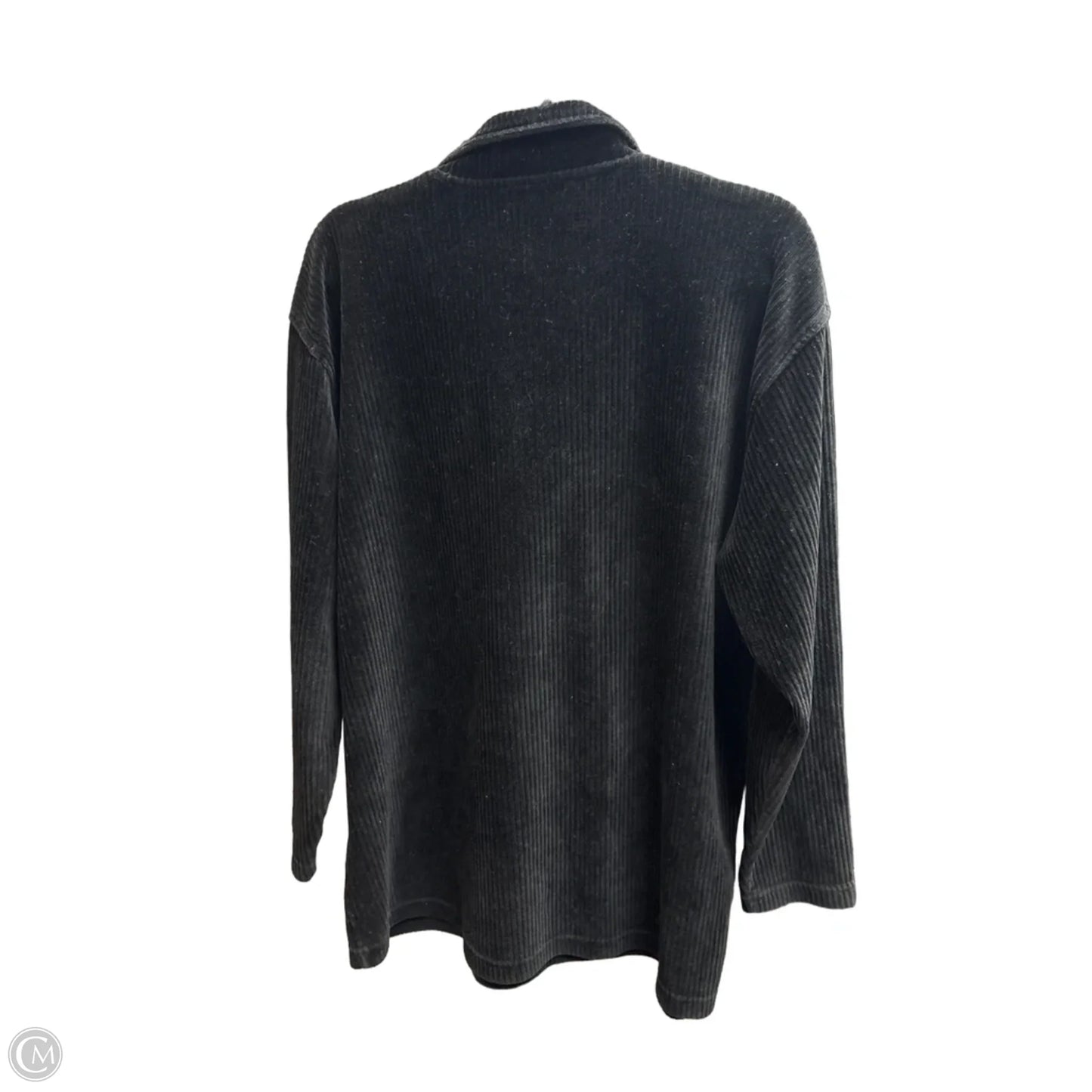 Jacket Shirt By Lauren By Ralph Lauren In Black, Size: L