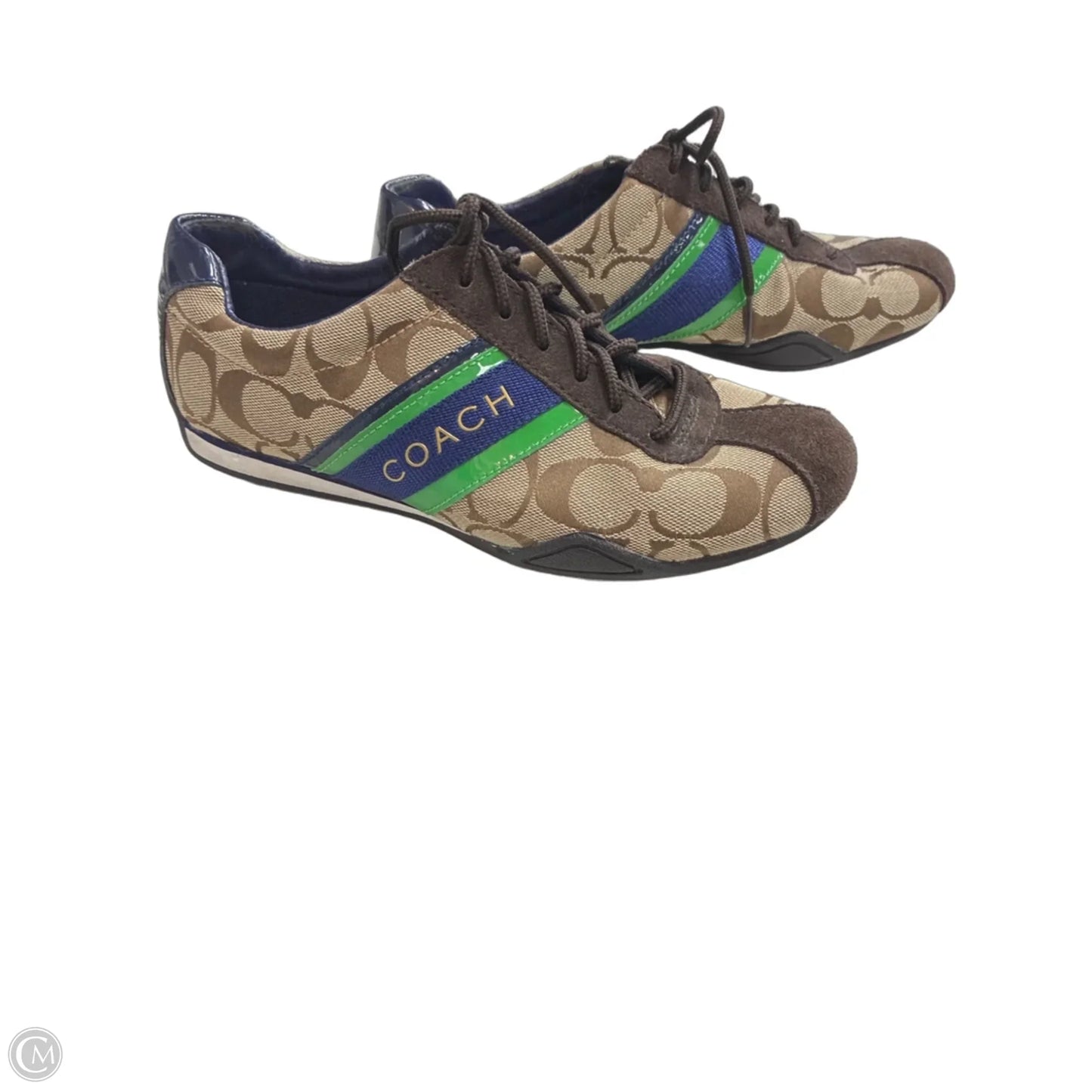 Shoes Designer By Coach In Blue & Green, Size: 6
