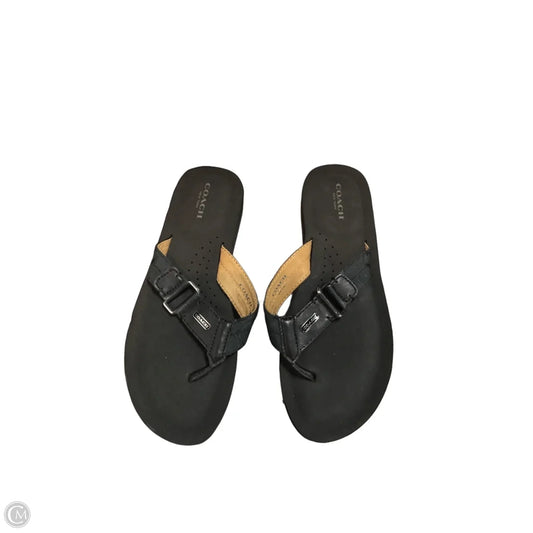Sandals Designer By Coach In Black, Size: 7.5