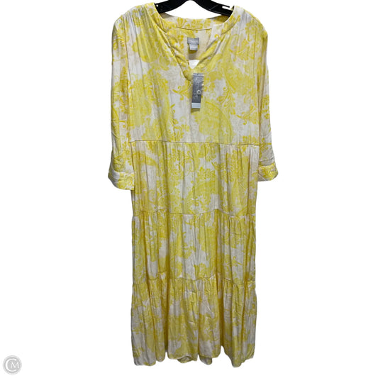Dress Casual Maxi By Chicos In Yellow, Size: M