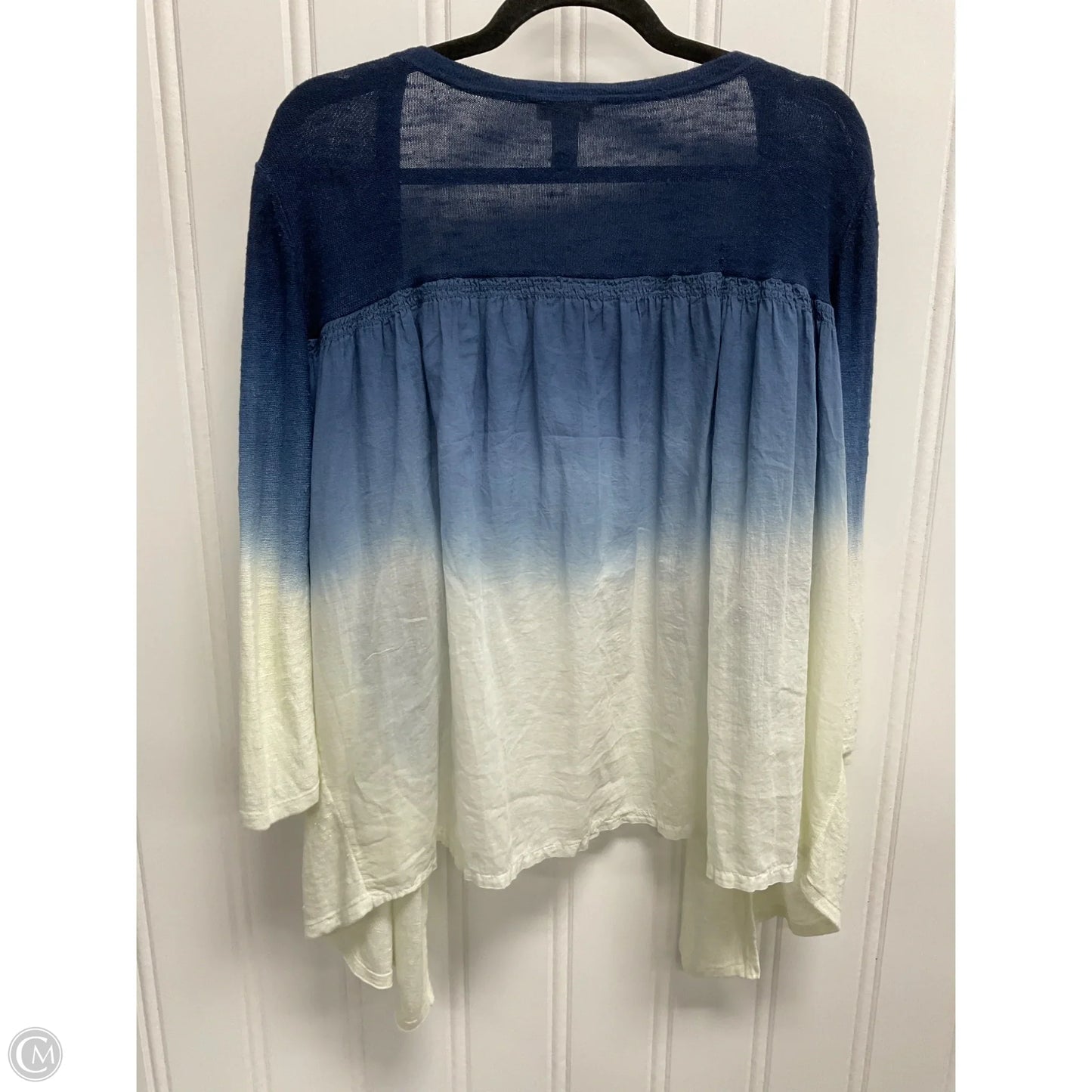 Cardigan By Chicos In Tie Dye Print, Size: L