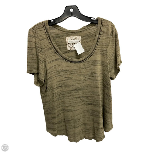 Top Short Sleeve Basic By Anthropologie In Green, Size: M