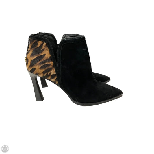 Boots Ankle Heels By Vince Camuto In Animal Print, Size: 6