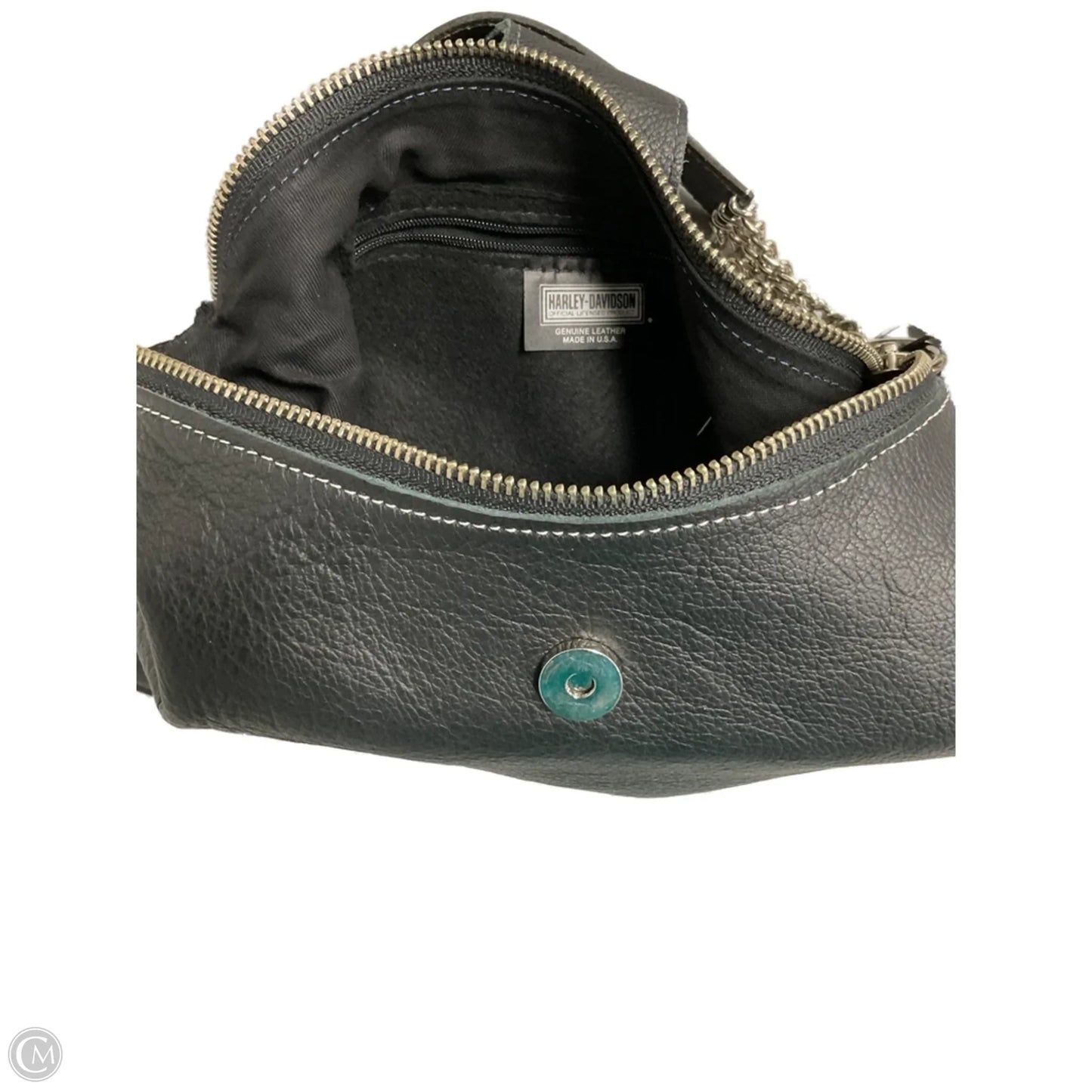 Handbag Leather By Harley Davidson, Size: Medium