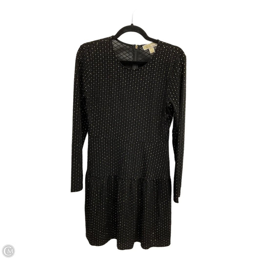 Dress Party Midi By Michael By Michael Kors In Black & Gold, Size: M
