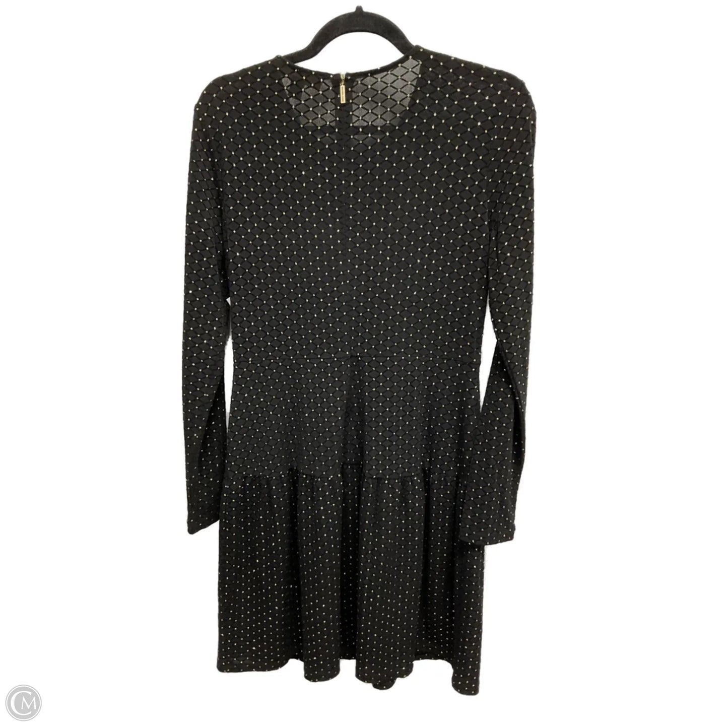 Dress Party Midi By Michael By Michael Kors In Black & Gold, Size: M