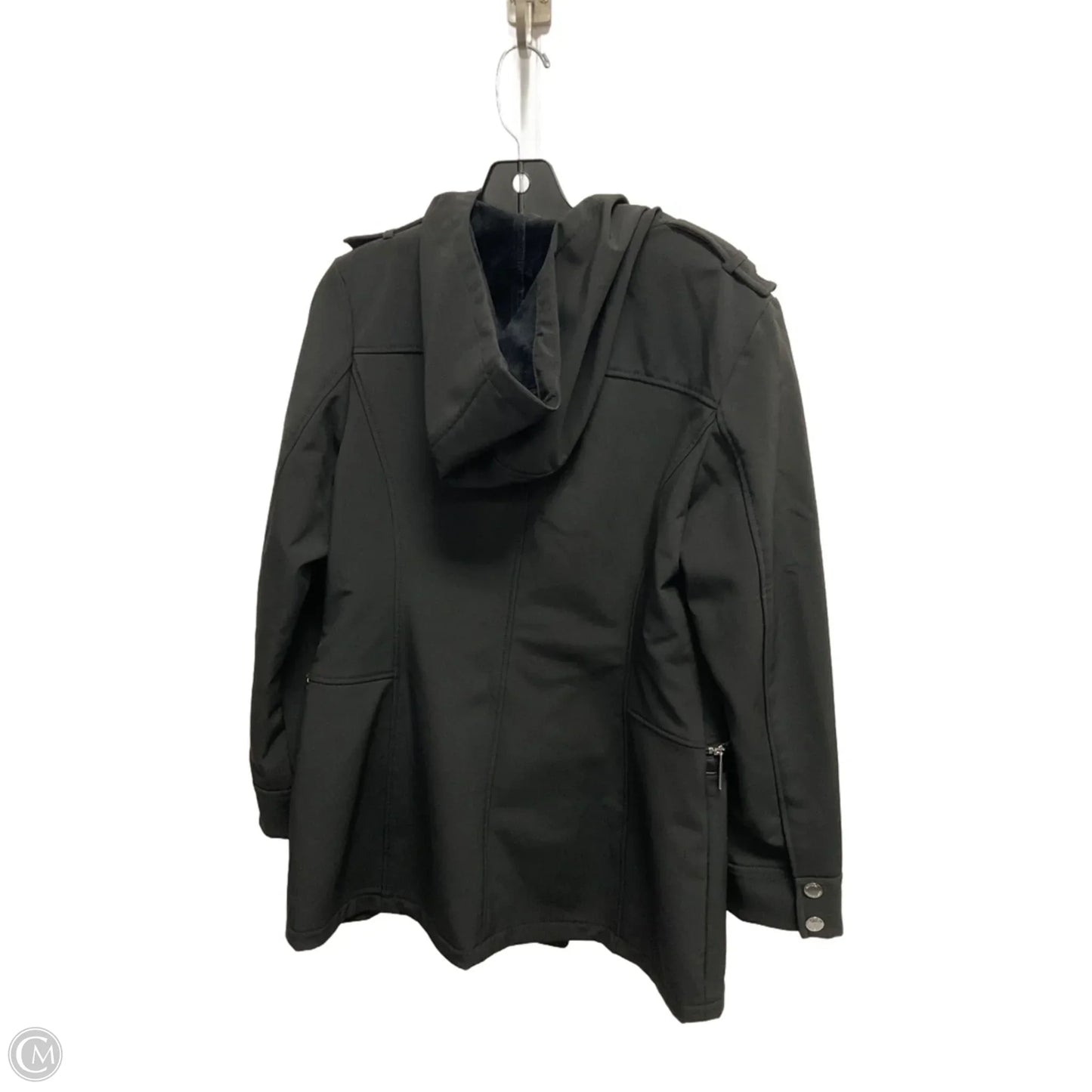 Coat Raincoat By Michael By Michael Kors In Black, Size: M