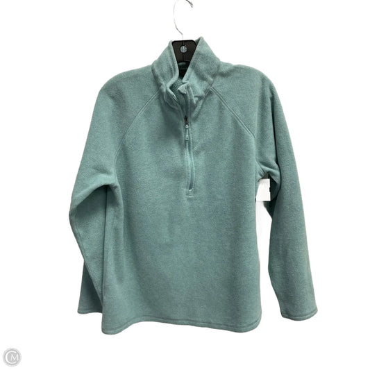 Athletic Top Long Sleeve Collar By Eddie Bauer In Aqua, Size: L