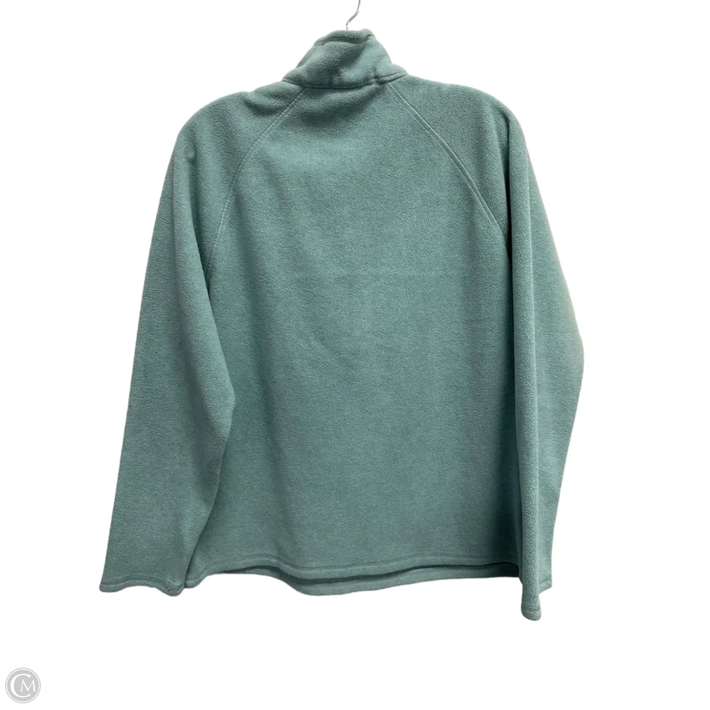 Athletic Top Long Sleeve Collar By Eddie Bauer In Aqua, Size: L